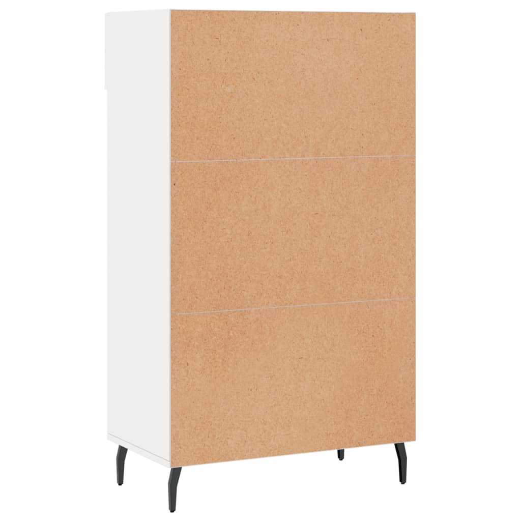 Shoe Cabinet High Gloss White 60x35x105 cm Engineered Wood